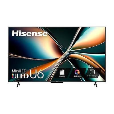 Hisense 55-Inch Class U6 Series Mini-LED ULED 4K UHD Google Smart TV (55U6N) - QLED, Motion Rate 240, HDR 10+, Full Array Local Dimming, Game Mode Plus, Alexa Compatibility