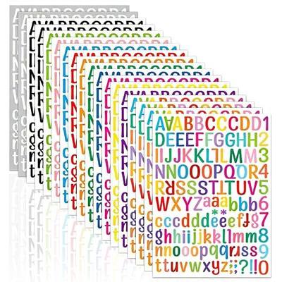 2268 Alphabet Stickers 18 Sheets Alphabet Stickers Vinyl Self-Adhesive Number Alphabet Vinyl Stickers, Mailbox Numbers Labels DIY Crafts Art Making, Decals for Sign,Notebook, Classroom Decor