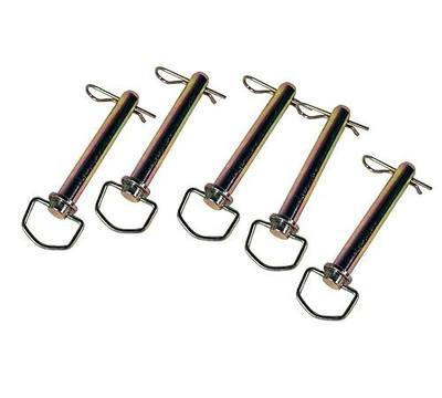 Mytee Products AgraLink 5 Pcs Swivel Hitch Pin 1" x 6-1/4" w/Clips - Zinc Plated, High Carbon Steel, Trailer Hitch Safety & Security Pin for Tractors