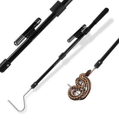 Snake Catcher Hook Stick Tongs Catch Grabber Catching Handling Tool Picker Long Pole Kit for Rattlesnake, Copperhead Snake, Ball Python, Rattle, Cobra, Corn, Rosy Boas and Reptile Removal Trap