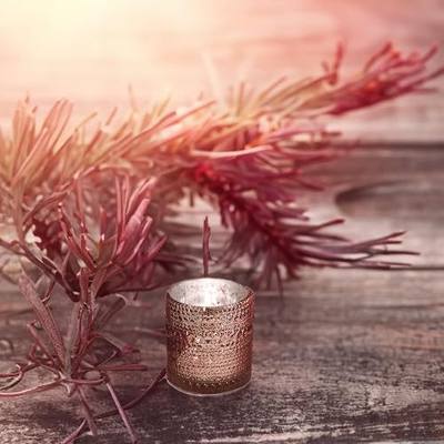 WGV Rose Gold Trendy Pearly Votive Candle Holder 2.7" x 3.15"H, Mercury Bubbly Bead Textured Glass Tealight Candleholder, Home Accent Décor, 6 Pc