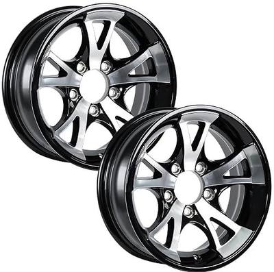 eCustomrim 2-Pack Aluminum Trailer Wheel 13X5 13 Inch 5 Lug A1411 Black Rim | 13 X 5 Rim, 5 Lug on 4.5 Inch Bolt Pattern, 3.19 Inch Center Bore, 1710 Lbs Max Load, For Trailer Tire Use Only