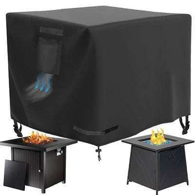 WICKTICK Square Gas Fire Pit Cover 30 x 30 x 25 Inch, Waterproof & 600D Heavy Duty Fire Table Cover, Compatible with Ciays, Xbeauty, BALI OUTDOORS and more 28x28, 30x30 Inch Patio Propane Firepits