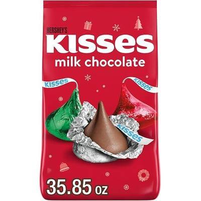 Hershey's KISSES Milk Chocolate, Christmas Candy Bulk Bag, 35.85 oz