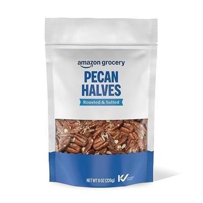 Amazon Grocery, Pecan Halves, Roasted & Salted, 8 Oz