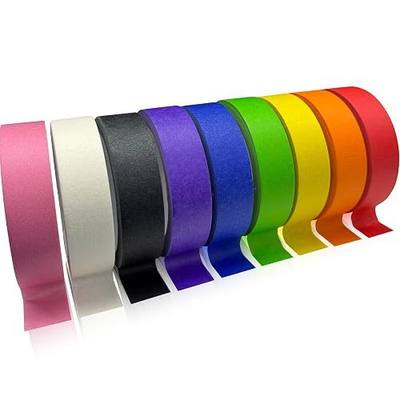 Colored Painters Tape, Premium Masking Tape, Multi-Surface Paint Tape, Removes Easily, Colorful Craft Paper Tape for Wall Painting Art Scrapbook Supplies (0.94 Inch Wide, 198yd =0.94IN*22yd*9)
