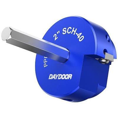 DAYDOOR 2'' PVC Pipe Reamer, 2-Inch PVC Fitting Saver | 4-Sided Carbide Blade Hub Saver, Socket Saver Plumbing Tool for Sch.40 PVC, CPVC, ABS, Fit Standard 1/2" Drills