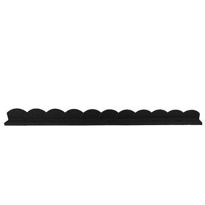 Playsafer L Shaped Flexible Rubber Scalloped Edger for Lawns Landscaping and Playground | Easy No Dig Installation| 4' Long (6, Black)