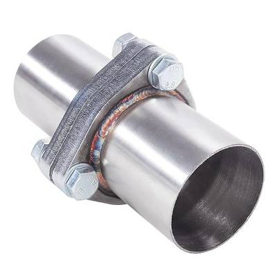 3 Bolts Exhaust Flange Repair Kit, 45mm/1.75 Inch ID to 1.75 Inch OD 3 Bolts Stainless Steel Quick Fix Exhaust Flange Pipe with Gasket/Bolt & Hardware Universal Fitment