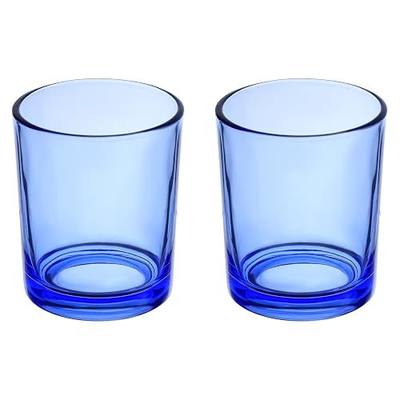 Gaolinci 2 Pcs Classic Clear Cylindrical Glass Mouthwash Cups, Bathroom Brushing Cup, 6 Oz