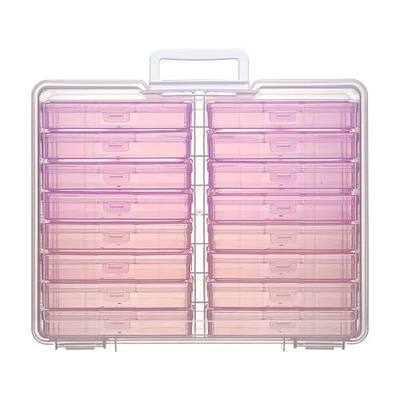 4"x6" Photo Storage Box with Handle photo | Sturdy,Durable,Plastic,Clear,Receptacle for Storage,Portable,Plastic,Organizer Keeper Photos
