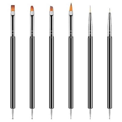 Artdone Nail Art Dotting Tools 6PCS Double-ended Brushes Kit Gel Polish | Liner Brushes Design Pen For Nail Drawing And Nail Paint Brushes Small Detail Brushes