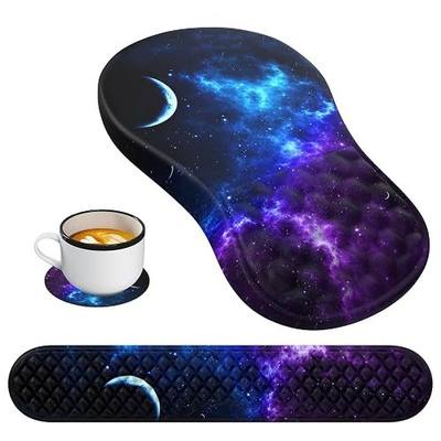 HAOCOO 3-Pcs Ergonomic Keyboard Wrist Rest Set with Mouse Pad | Ergonomic Wrist Support Set, Memory Foam Cushion, Smooth Tracking Surface, Massage Texture, Non-Slip Office Desk Accessory
