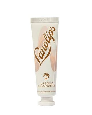 Lanolips Lip Scrub - Natural Lip Exfoliator Made with Lanolin, Vitamin E & Finely Ground Coconut Shells - Gentle Sugar Scrub for Healthy, Soft Lips - Coconutter (.35 oz)