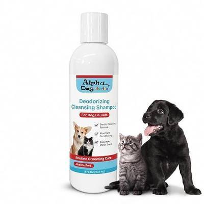 Deodorizing Soothing Dog & Cat Shampoo for Sensitive Skin, Gentle Cleansing Formula with Aloe Vera, Fresh Cucumber Melon Scent, 8 oz
