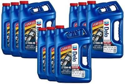 Chevron Delo 400 XLE SAE Synblend Synthetic Blend Oil 15W40, 1 Gallon, Case of 3 (Pack of 3)
