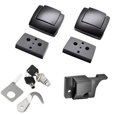Tour Pack Trunk Lock & Keys, Tour Pack Pak Latches with Spacers and Lid Catch Fits for Harley Touring Classic Electra Glide Road Glide Road King CVO 1993-2013 2012 (Black)