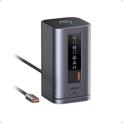 Baseus Spacemate Docking Station, 11-in-1 USB-C Dock for Windows Laptop, Triple Display with 4K HDMI & DP, 10Gbps USB-C & USB-A, Ethernet, Audio, 100W PD Charging for Dell HP Lenovo Acer and More