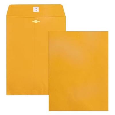 Goefun Clasp Envelopes 9 x 12, Yellow Manilla, 20 Pack | 100 GSM Heavy Paper, Clasp Closure, Gummed Seal
