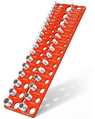 Manalete Thread Checker, Nut and Bolt Thread Checker, Screw Size and Thread Identifier Gauge with Standard & Metric & Drill Bit Gauges, Bolt Size Finder for Quickly Identify Thread Sizes
