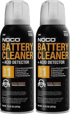 NOCO E404 12.25 Oz Battery Terminal Cleaner Spray and Corrosion Cleaner with Acid Detector (Pack of 2)