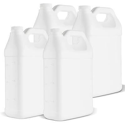 kitchentoolz Empty Gallon Jugs - 1 Gallon Plastic HDPE Storage Containers with Secure Screw Lids - Reusable Water Storage Bottles for Home, Pantry, Gardening & Household Utility Use - Pack of 4