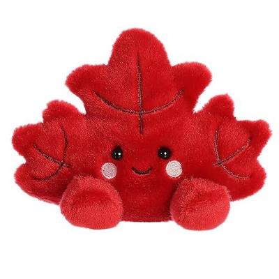 Aurora® Adorable Palm Pals™ Fall Maple Leaf™ Stuffed Animal - Fun Collectible Plush for Kids and Adult Collectors - Perfect for Decorating Rooms and Birthday Gifts - Red 6 Inches