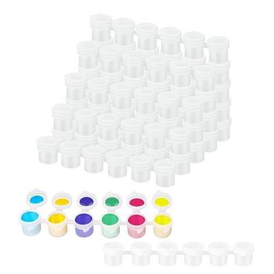 1800 Pieces 0.1oz Empty Paint Pot, 300 Strips Acrylic Mini Paint Container Strips Storage with Lids for for art classes, schools, outdoor sketching, and art festivals Art Festivals