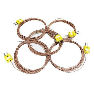 5pcs Pack High Accuracy K Type Mini-Connector Thermocouple Temperature Probe Sensor, 3 Meters Long Measure Range -50°C~482°C (-58°F~899°F)