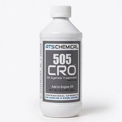 ATS Chemical 505 CRO Oil System Treatment - 12 oz Engine Oil Additive - Cleans Sludge, Reduces Emissions, Quiet Smooth Idle & Restores Performance in High-Mileage Gas & Diesel Engines