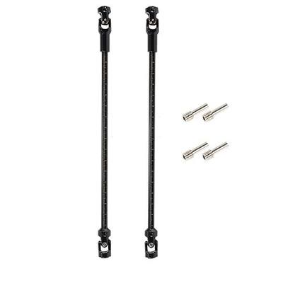 SCX10 Drive Shaft 2PCS SCX10 Driveshaft Stainless Steel Rear Front Driver Shaft 68-229mm Cut to Length for 1/10 RC Crawler LCG Rig Sportsy Scalers GSPEED Capra SCX10 Pro Element DIY SCX10 (Black)