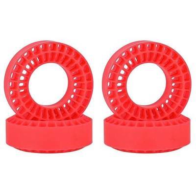 1.0'' Tire Inserts Silicone Rubber Insert Foam Fit 1.0'' Wheel Tires 58-63mm Wheel Tires Waterproof Silicone Inserts for 1/18 1/24 RC Crawler (Red/4PCS)