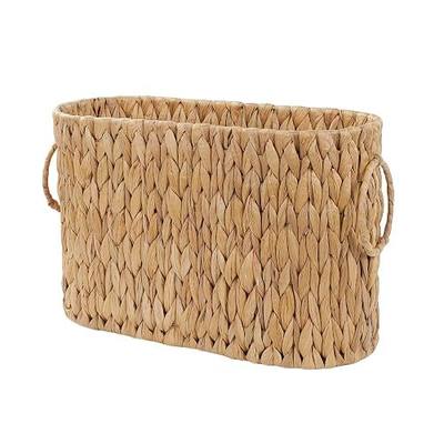 Coeusy Toilet Paper Storage Basket, Water Hyacinth Toilet Paper Holder for Up to 6 Mega Rolls, Wicker Basket for Bathroom Accessories Organizer, Boho Hand Woven Rattan Decorative Decor, Natural