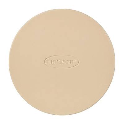 Unicook Round Pizza Stone 12 Inch, Cordierite Bread Baking Stone for Oven and Grill, Thermal Shock Resistant, Including Dough Scraper
