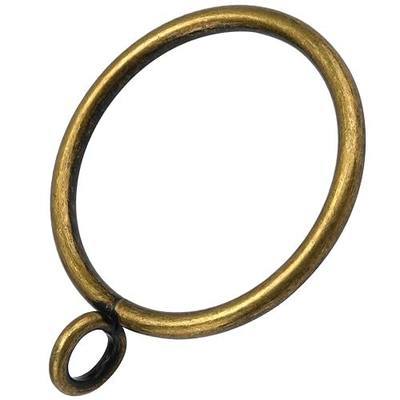 44 Pack Curtain Rings with Eyelets, Metal Drapery Rings for Pinch Pleat Curtains, Drape Ring 1.5 Inch I D, Fits Up to 1.2 in Rod (Bronze)