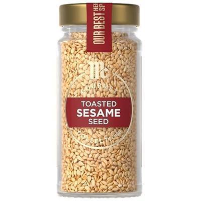 McCormick Gourmet Collection Toasted Sesame Seed, Non GMO, Kosher, Our Best Herbs & Spices, Toasty Flavor, Golden Color, Elevate Stir-Fry, Sushi, Rice, Salmon, Baked Goods, Salad & More, 1.62 oz