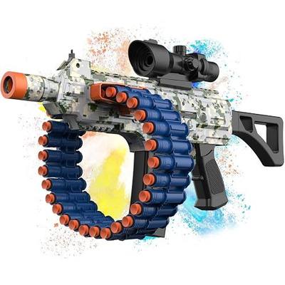 Electric Automatic Toy with Scope, JakMean Toy Blaster with 30 Dart Clips and 100 Foam Darts, Outdoor Shooting Games Toys for 6-12 Year Old Boys & Girls Adults, Gifts for Birthday Xmas, Green
