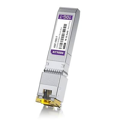 REDLUX ๐ฎ.๐ฑ/๐ฑ/๐ญ๐ฌ๐ ๐ฆ๐๐ฃ+ ๐๐ผ ๐ฅ๐๐ฐ๐ฑ Module, CAT.6a/CAT7 RJ45 Connector, up to 30m, 10GBase-T Copper Transceiver Compatible for Cisco SFP-10G-T, Ubiquiti UF-RJ45-10G, Meraki, Fortinet, Netgear