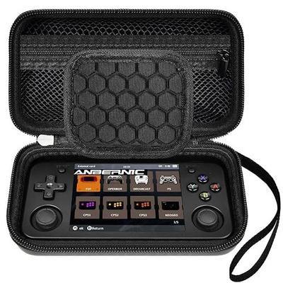 GWCASE Case Compatible with RG35XX H Retro Game Console, Handheld Emulator Gaming Player Storage Organizer for Anbernic for rg35xx h/for RG28XX Retroid Pocket Consoles, TF Card& Cable(Box Only) (Black)