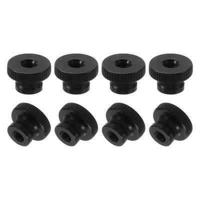 uxcell Knurled Thumb Nuts, 8Pcs M5 Carbon Steel Nut High Head Through Hole for 3D Printer Part, Black