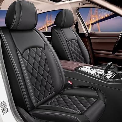 Only 2 Front Seat Cover Fit for Chevrolet Chevy Tahoe 2011-2025 2026 | Faux Leather Seat Covers Waterproof Car Seat Covers Protector (2 Seats, Black Line)