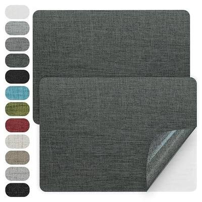 WILDREEDS 2 Pcs 8 x11 Inch Linen Repair Patches, Self-Adhesive Fabric Patch for Sofas, Couch, Furniture,Tote Bags, Car Seats (Dark Grey)