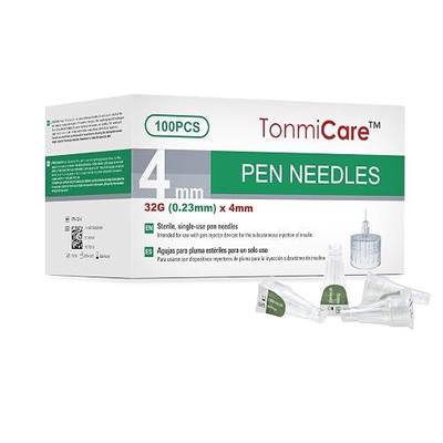 Insulin Pen Needle, 32G 4mm Ultra Fine Pen Needles for Insulin Injection, Compatible with Most Insulin Pens, 100pcs/box Insulin Needles for Injection (5/32")
