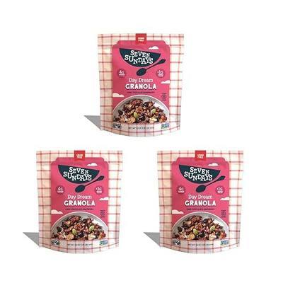 Seven Sundays Nut Granola Cereal, Day Dream Dark Chocolate Raspberry, 20 Oz Bag (Pack of 3), Grain & Gluten Free, 4g Protein, 5g Net Carbs, Keto Friendly