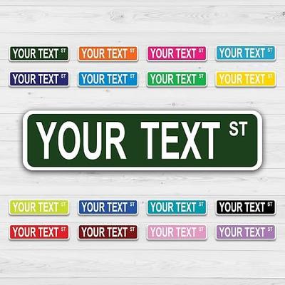Personalized Street Sign & Road Sign for Kids - Custom 16x4 in Metal With Your Own Text, Size & Color - Ideal for Kids Room, Mancave Decor for Dad or Mom, Outdoor Garden