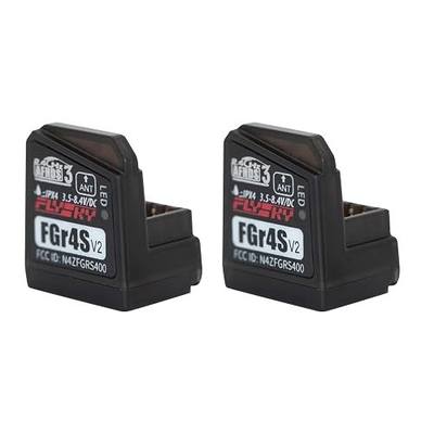 GoolRC Flysky FGr4S V2 Receiver, 2.4GHz 4CH AFHDS 3 Remote Control Receiver PWM/PPM/I-Bus Output Compatible with Flysky Noble NB4 NB4+ NB4 Pro PL18 RC Transmitter for RC Car Boat (2PCS)