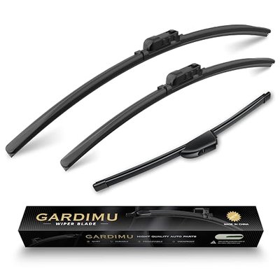 Front and Rear Windshield Wipers for Alfa Romeo Stelvio for Car Window | Quiet and Streak-Free Front and Back Wiper Blades Assembly All-Season OEM Automotive Replacement Accessories