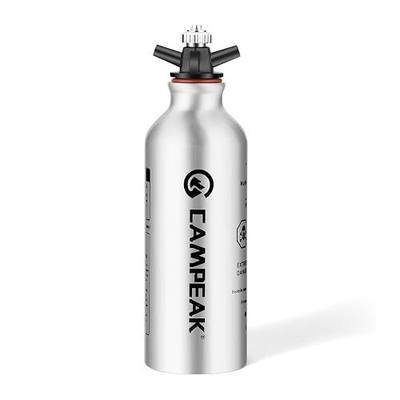 liquid Fuel Bottle 0.5L for Outdoor Camping with Safety Valve,Silver