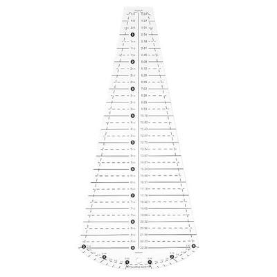 BENECREAT Acrylic Quilting Template Ruler, Dresden Plate Quilting Template, Petal Shape Template Quilt Supplies for Cutting Patterns, Sewing, Blanket Making
