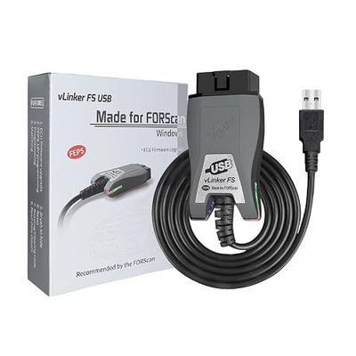 VGATE vLinker FS USB FORScan OBD2 Adapter for HS/MS-CAN Auto Switch, Wire OBD2 USB FORScan Adapter Code Readers & Scanner Diagnostic Tools